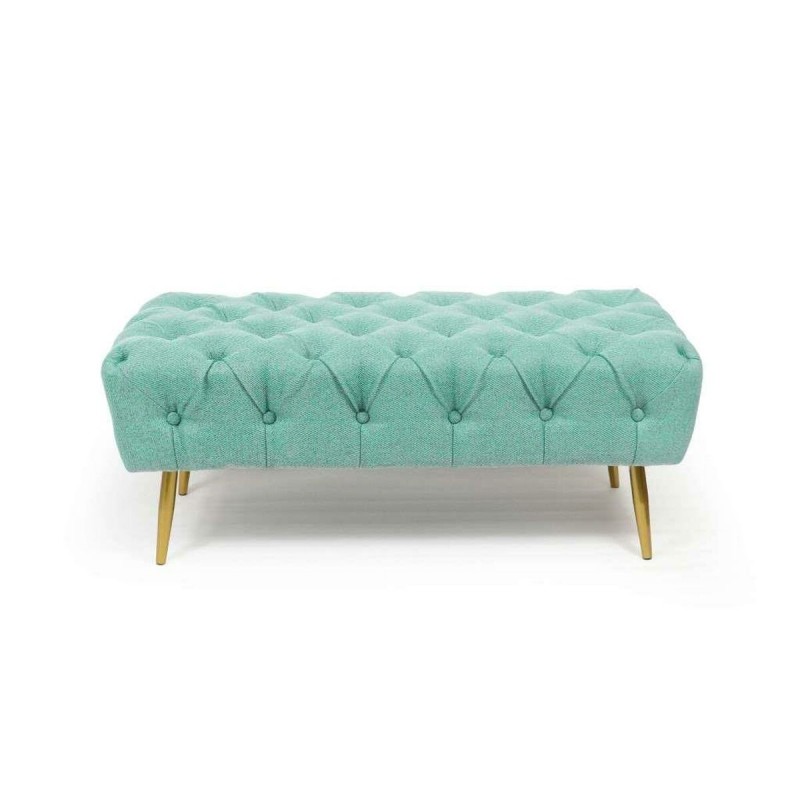 Banquette DKD Home Decor Vert Doré Métal 103 x 46 x 42 cm