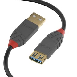 Câble USB LINDY 36762 2 m Noir