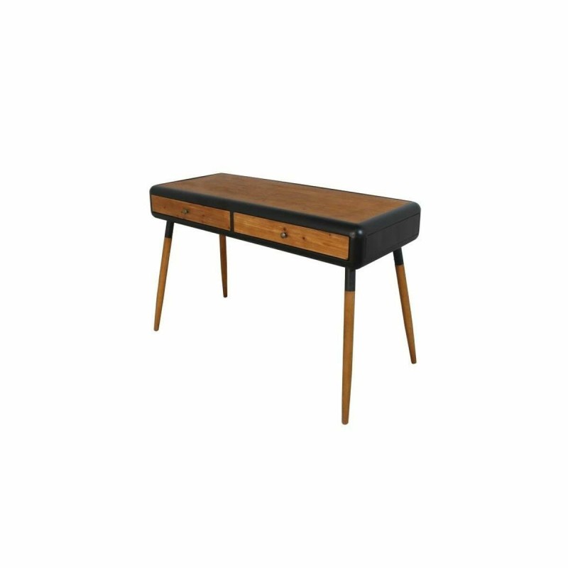 Console DKD Home Decor Noir Naturel Brun foncé Gris foncé Métal Sapin 120 x 50 x 77 cm