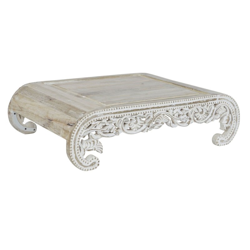 Table d'appoint DKD Home Decor Blanc Bois de manguier 89 x 63