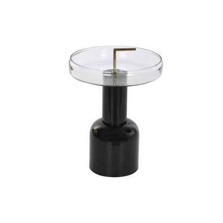 Table d'appoint DKD Home Decor Verre Noir Transparent Fer 41 x 41 x 57 cm