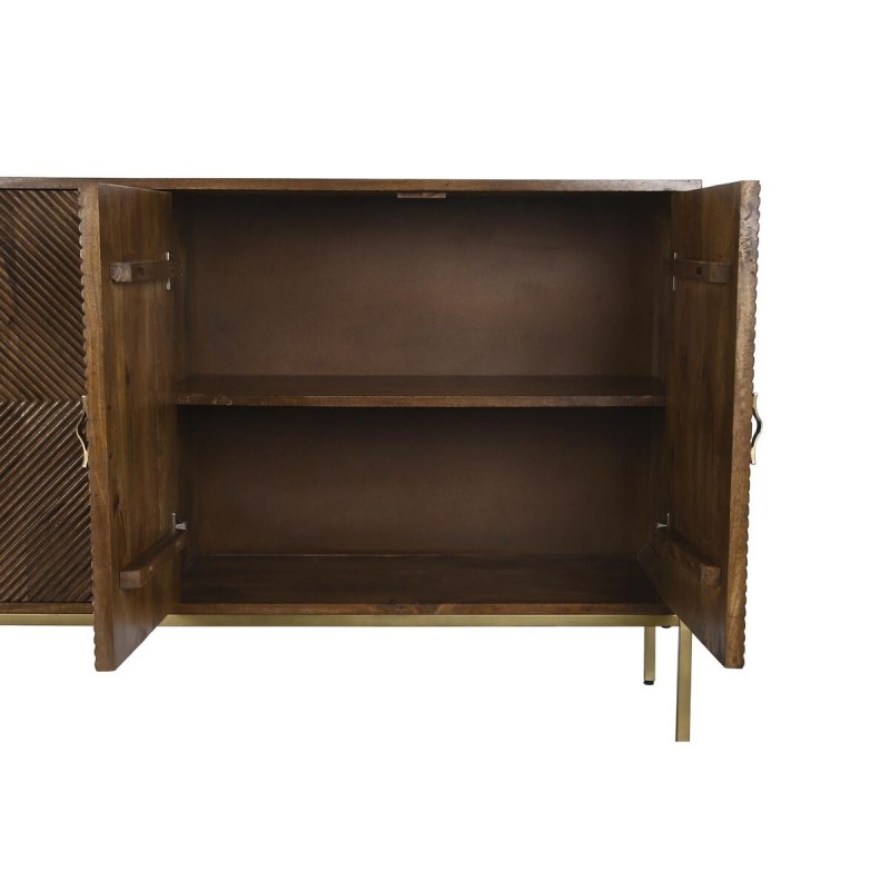 Buffet DKD Home Decor Doré Brun foncé Métal Bois de manguier 170 x 40 x 90 cm