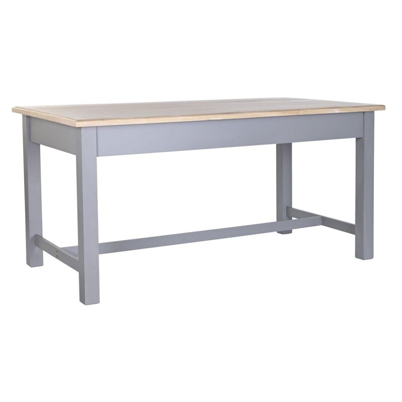 Table de Salle à Manger DKD Home Decor Gris Naturel Bois Bois de paulownia Bois MDF 161.5 x 81.5 x 78 cm 161