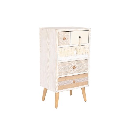 Caisson à Tiroirs DKD Home Decor Sapin Naturel Coton Blanc (48 x 35 x 89 cm)