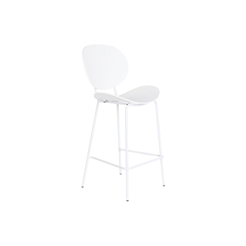 Tabouret DKD Home Decor Noir Métal Blanc polypropylène (52