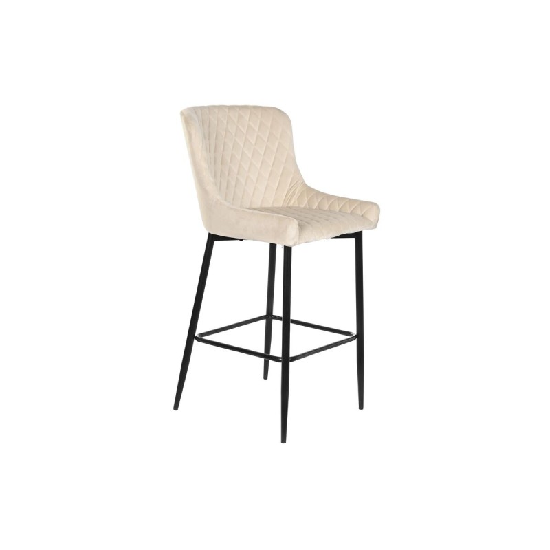 Tabouret DKD Home Decor Noir Beige Métal 58