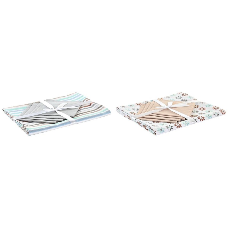 Nappe et serviettes de table DKD Home Decor 2 Unités 150 x 150 x 0