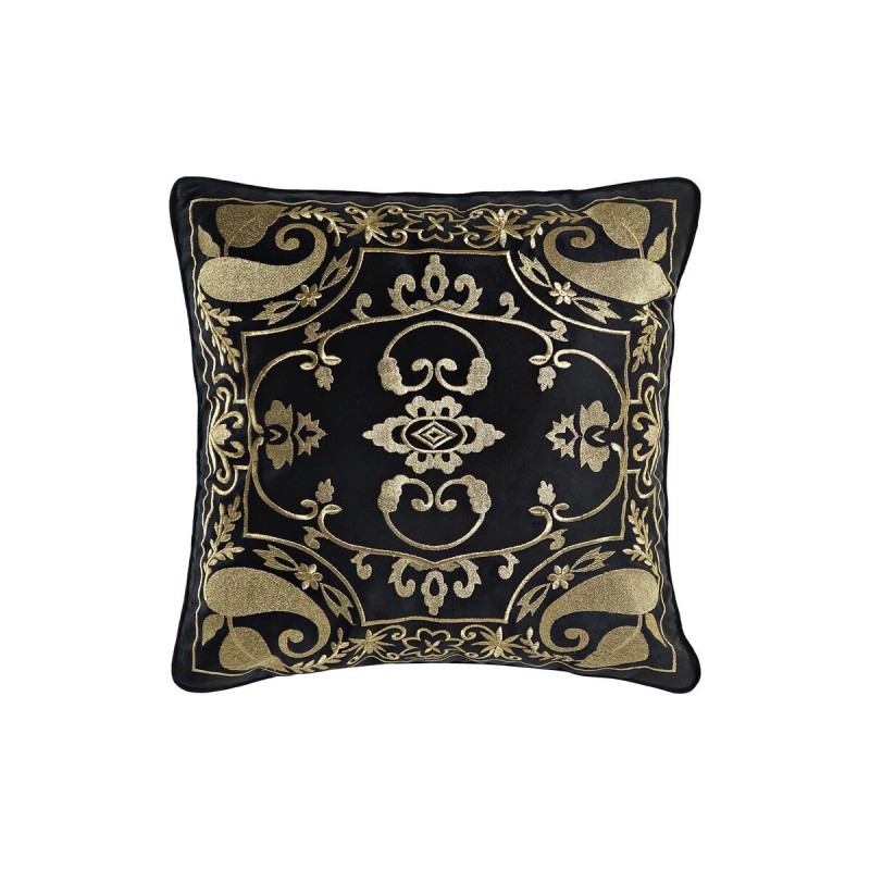 Coussin DKD Home Decor Noir Doré 45 x 10 x 45 cm Arabe