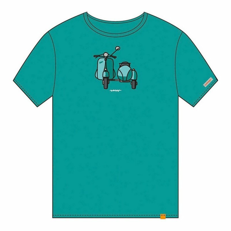 T shirt à manches courtes Cállate la Boca   Turquoise Side-car