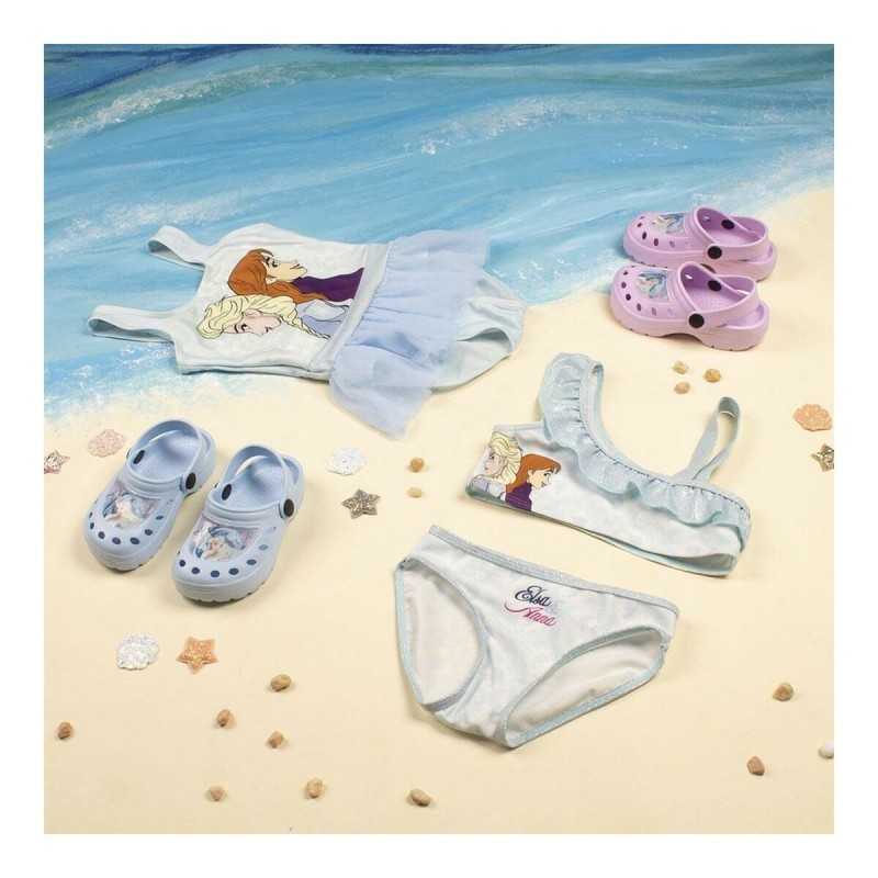 Bas de Bikini Pour Filles Frozen Bleu Bleu clair