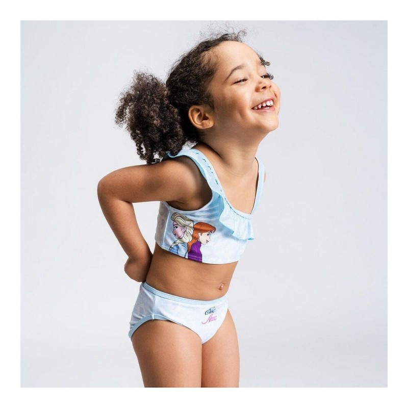 Bas de Bikini Pour Filles Frozen Bleu Bleu clair