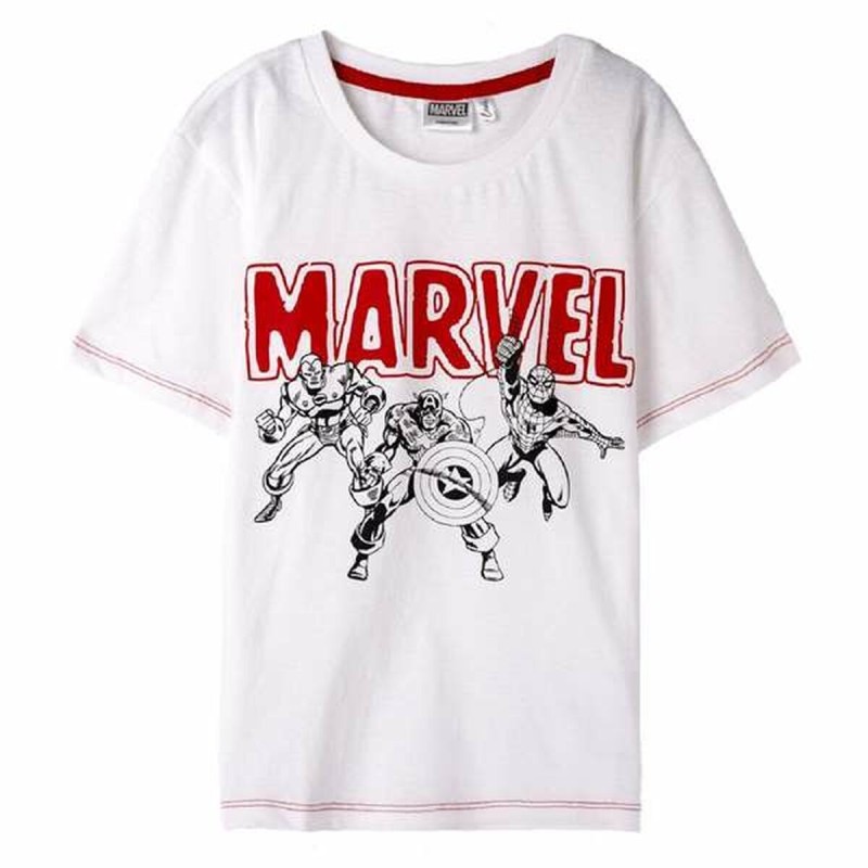 T-shirt à manches courtes enfant Marvel Blanc