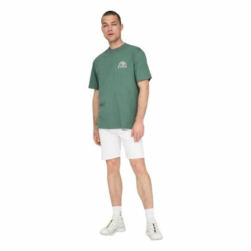 T-shirt à manches courtes homme Only & Sons Onskylan Rlx Icon Vert foncé