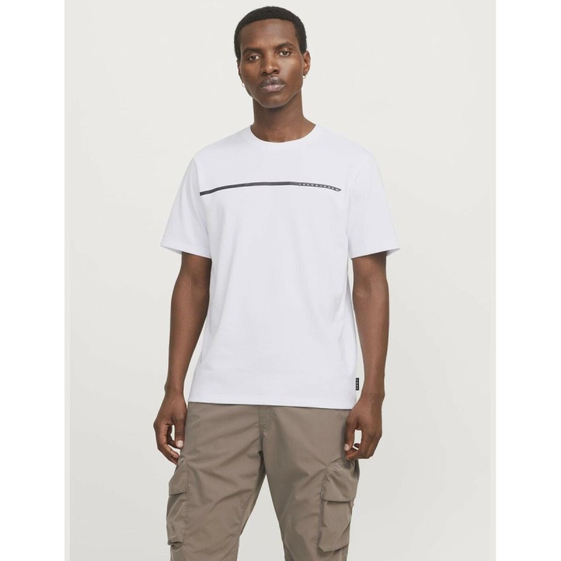 T-shirt à manches courtes homme Jack & Jones JCOFUSION FULL BRANDING 12273120 Blanc