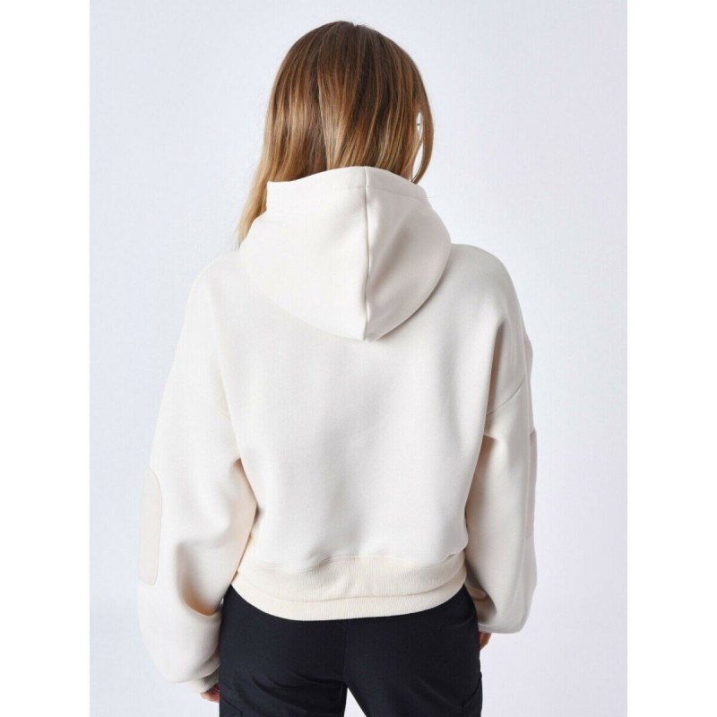 Sweat à capuche femme Project X Paris F242034 CCIV Beige