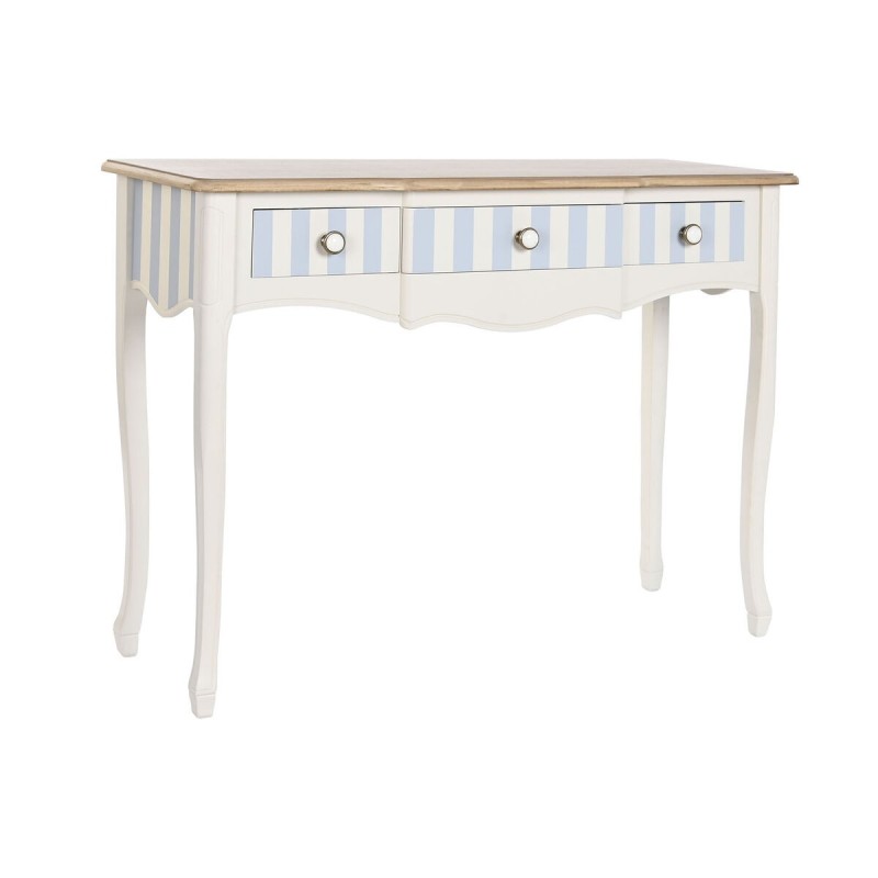 Console DKD Home Decor Céramique Blanc Bleu ciel (110 x 40 x 79 cm)