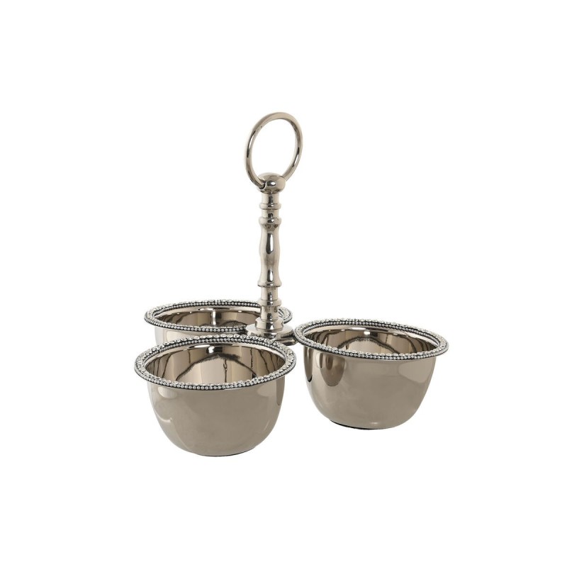 Centre de Table DKD Home Decor 24 x 24 x 18 cm Argenté Chrome