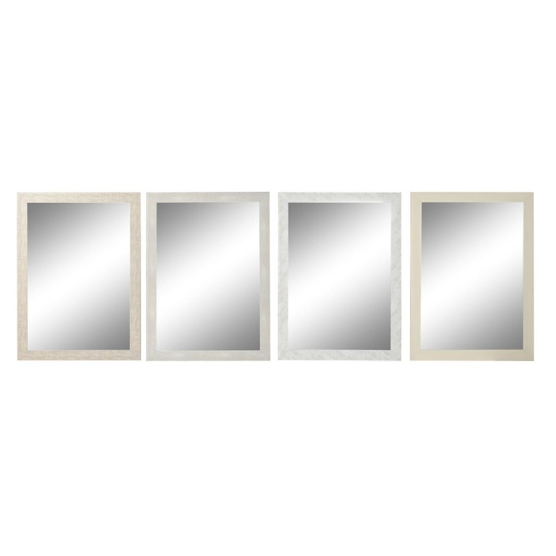 Miroir mural DKD Home Decor Ivoire 70 x 2 x 97 cm (4 Unités)