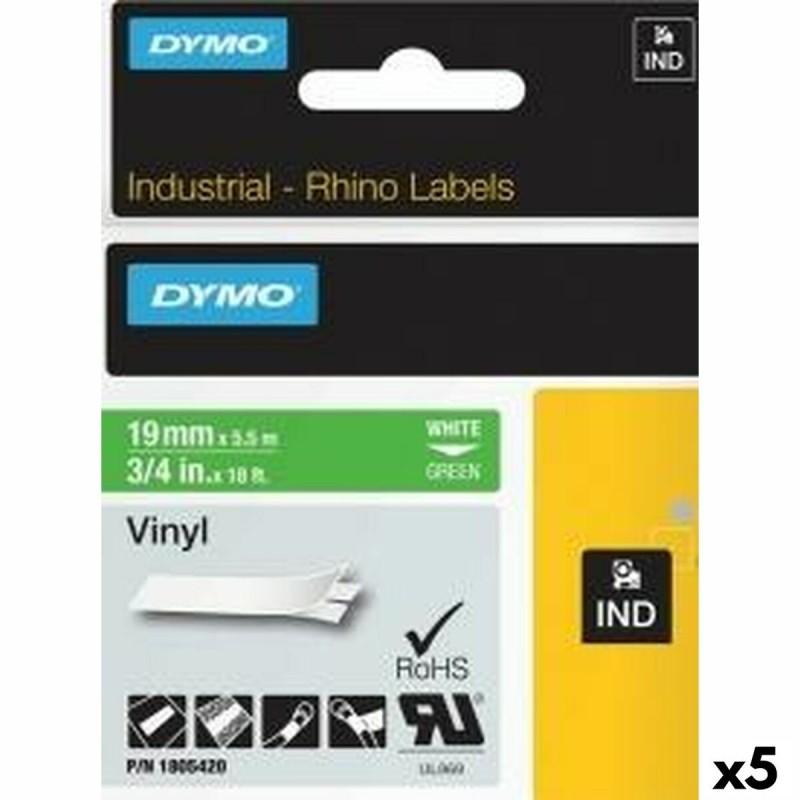 Ruban Laminé pour Etiqueteuses Rhino Dymo ID1-19 19 x 5