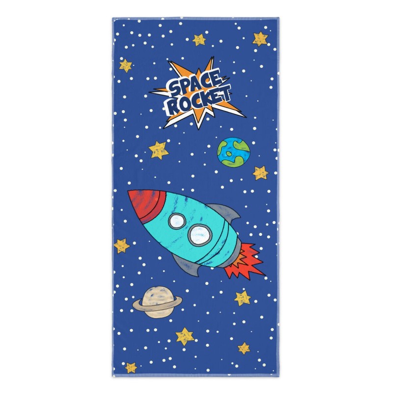 Serviette de toilette HappyFriday Mr Fox Space Rocket Multicouleur 70 x 150 cm