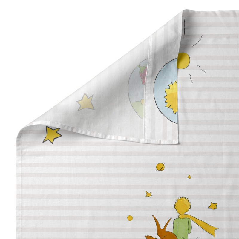 Jeu de draps HappyFriday Le Petit Prince Son monde Multicouleur Lit de bébé 2 Pièces