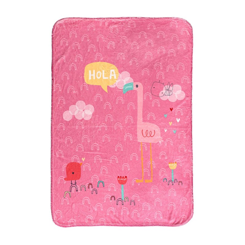 Couverture HappyFriday Moshi Moshi Hola Multicouleur Microfibre 110 x 140 cm