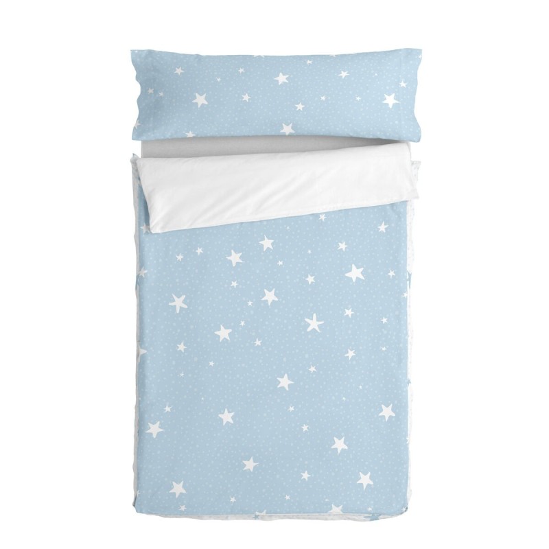 Housse de couette non rembourrée HappyFriday Basic Kids Little star Bleu 90 x 200 cm