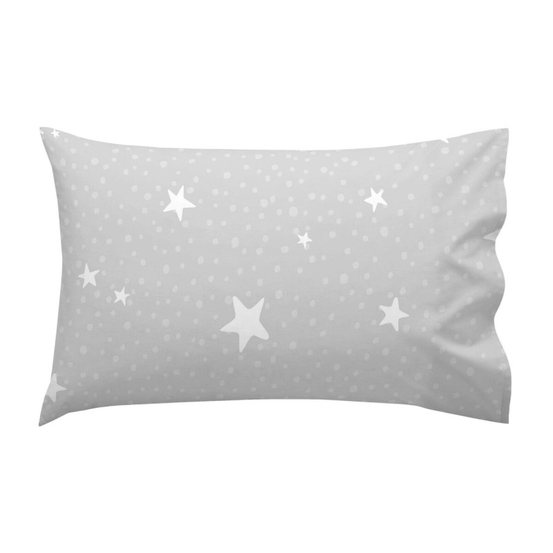 Jeu de draps HappyFriday Basic Kids Little star Gris Lit de bébé 2 Pièces