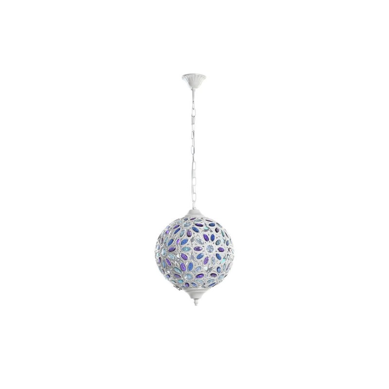 Suspension DKD Home Decor 28 x 28 x 44 cm Métal Blanc Multicouleur 50 W