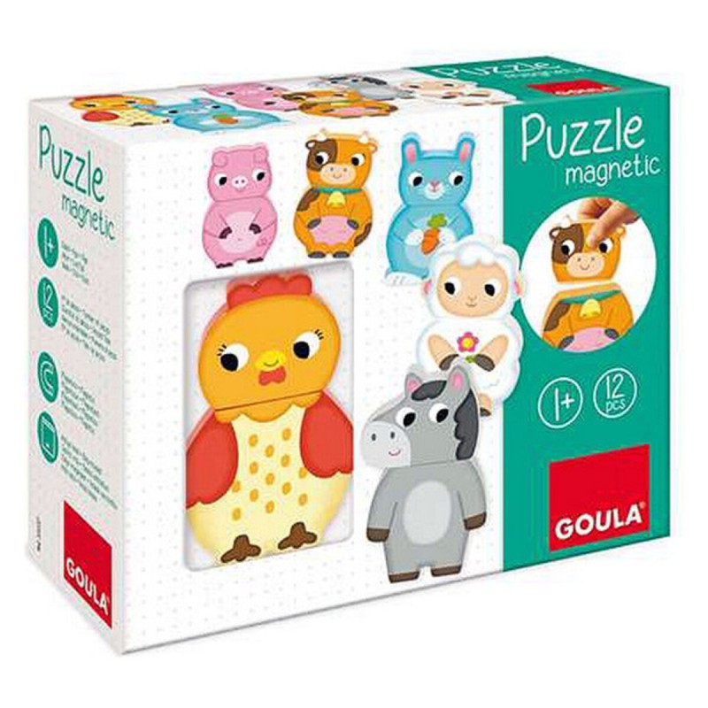 Puzzle en Bois Personnalisable Goula Goula 455245 (12 pcs)