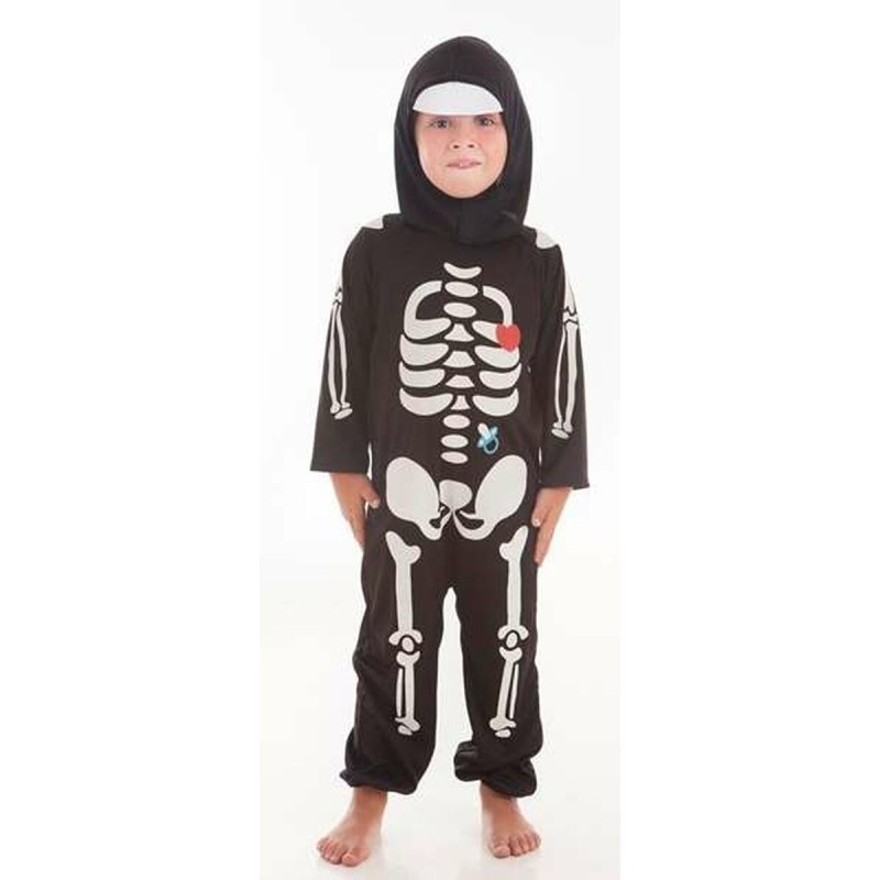 Déguisement pour Bébés Skeleton Heart Noir (2 Pièces)