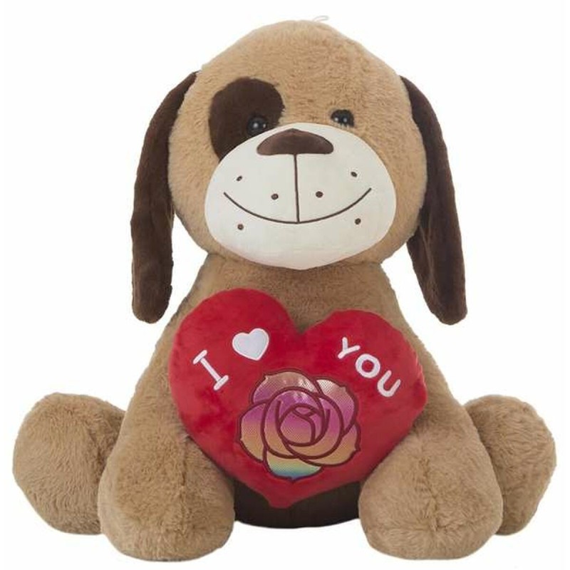 Jouet Peluche Amour Coeur Chien 32 cm