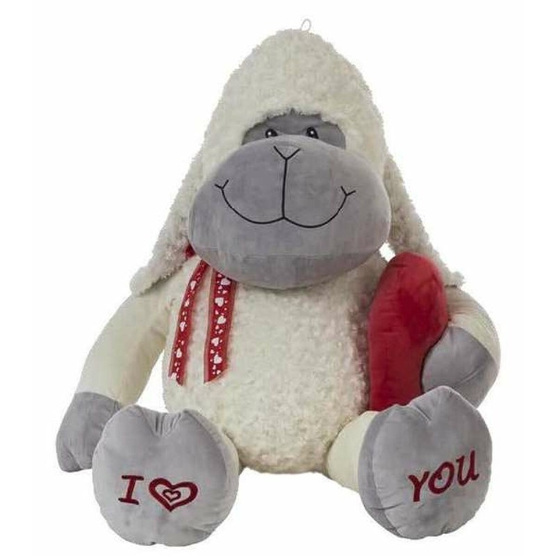 Jouet Peluche Amour 38 cm Coeur Mouton