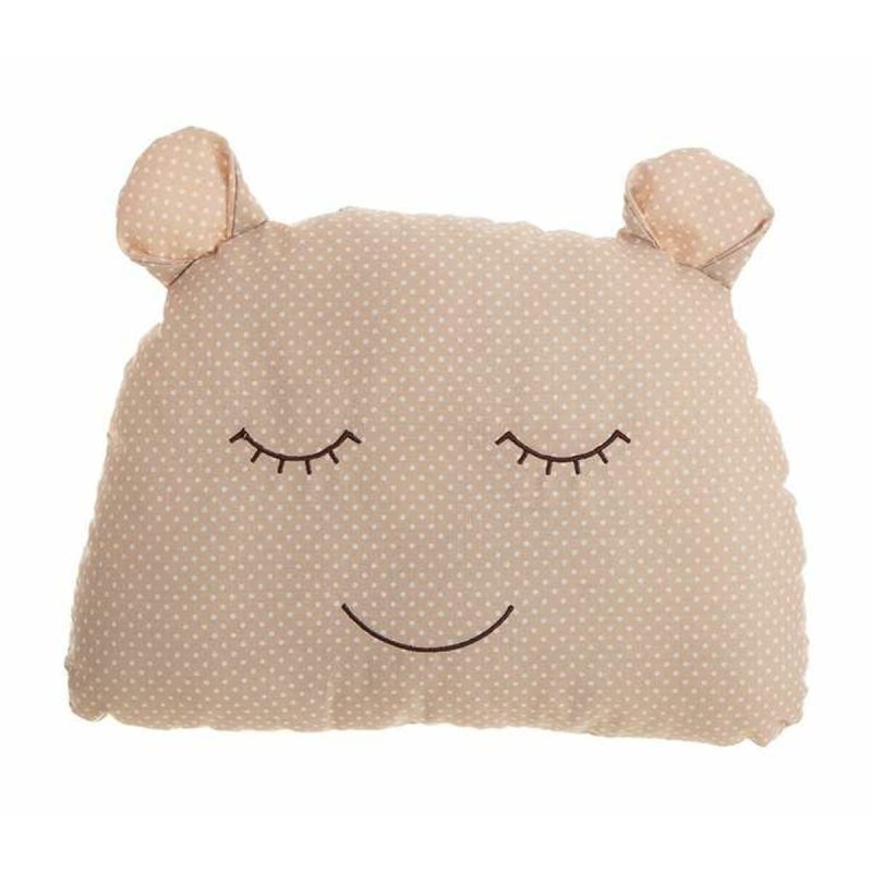 Coussin Ours Jouet Peluche 35 x 29 cm Beige