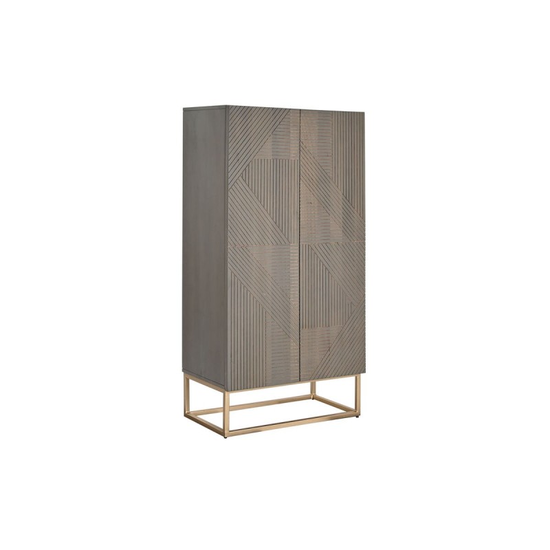 Armoire DKD Home Decor 70 x 38 x 140 cm Doré Bois Gris foncé