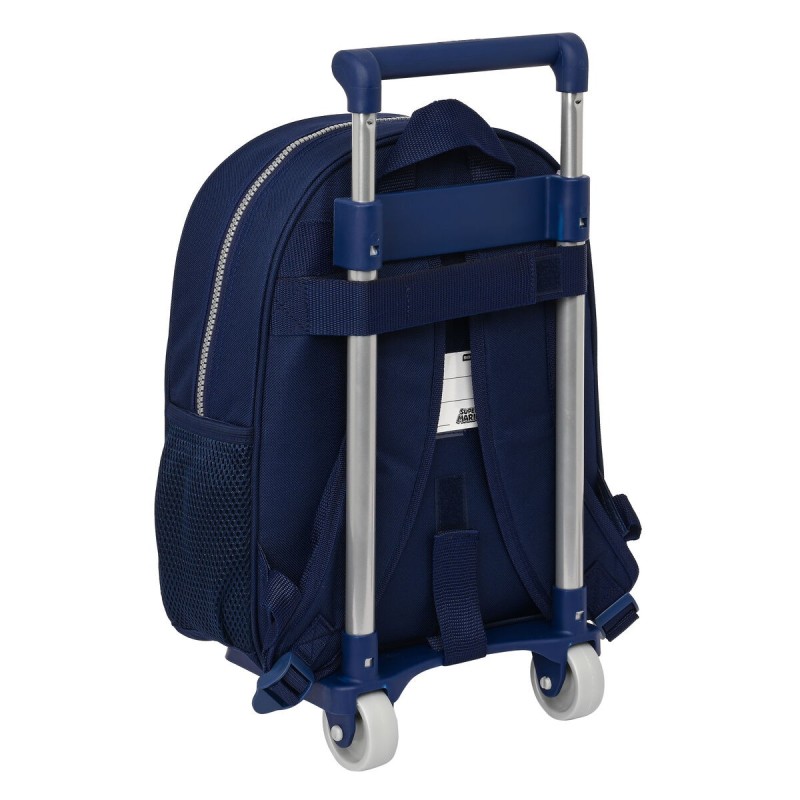 Cartable à roulettes Safta Blue marine 28 x 34 x 10 cm