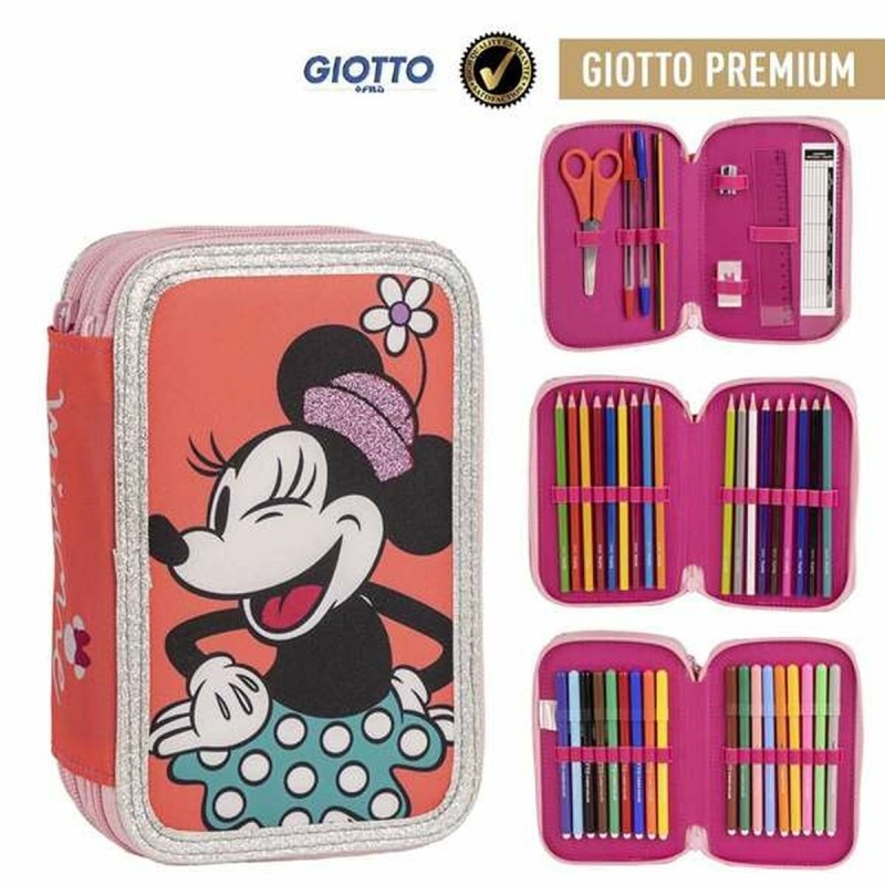 Pochette à crayons triple Minnie Mouse Multicouleur