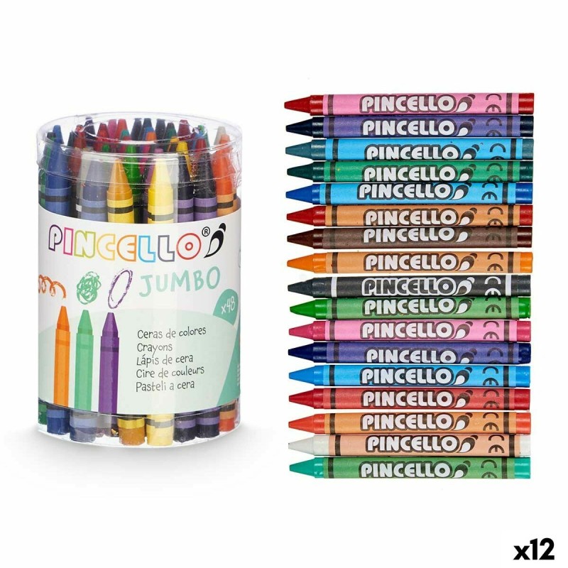 Crayons gras de couleur Pincello 45936 (12 Unités)