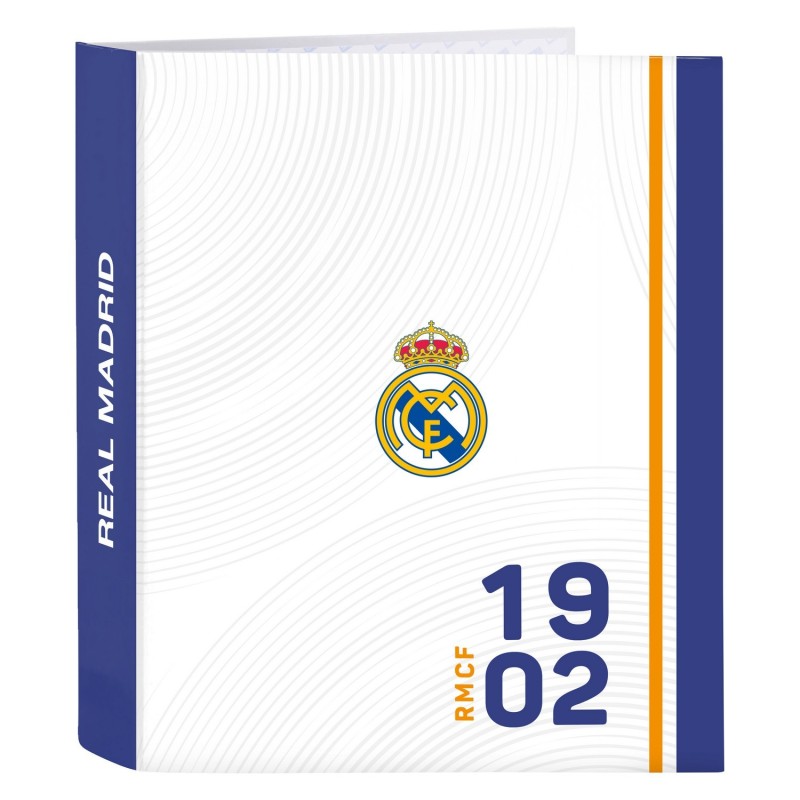 Reliure à anneaux Real Madrid C.F. Bleu Blanc A4 27 x 33 x 6 cm