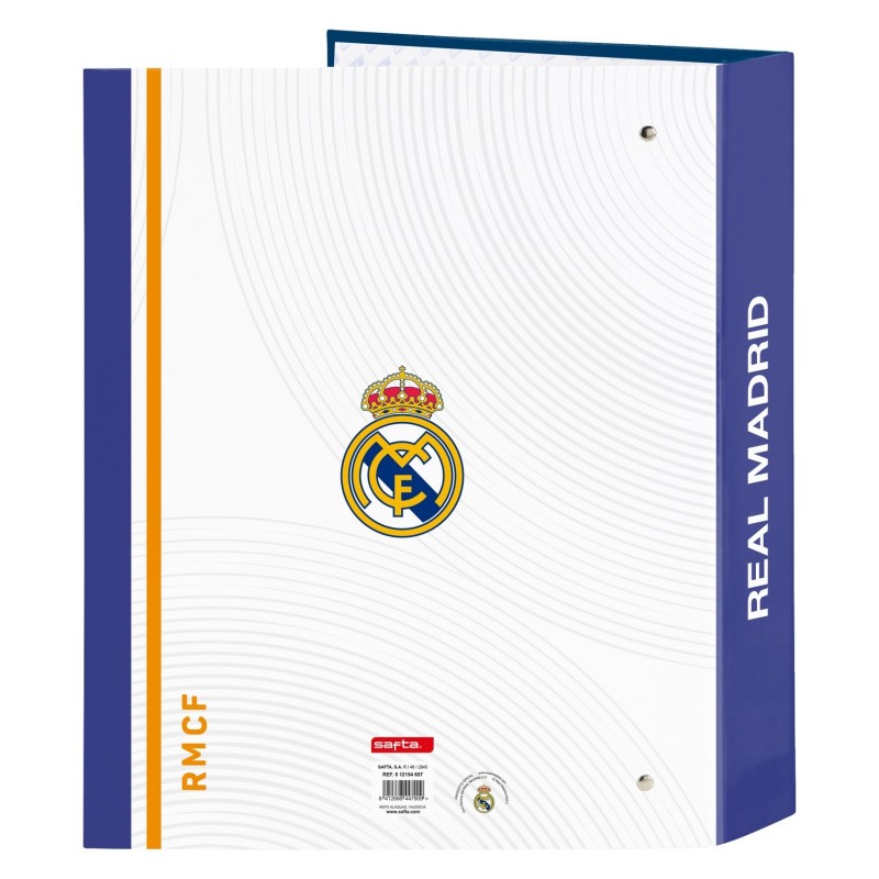 Reliure à anneaux Real Madrid C.F. Bleu Blanc A4 27 x 33 x 6 cm