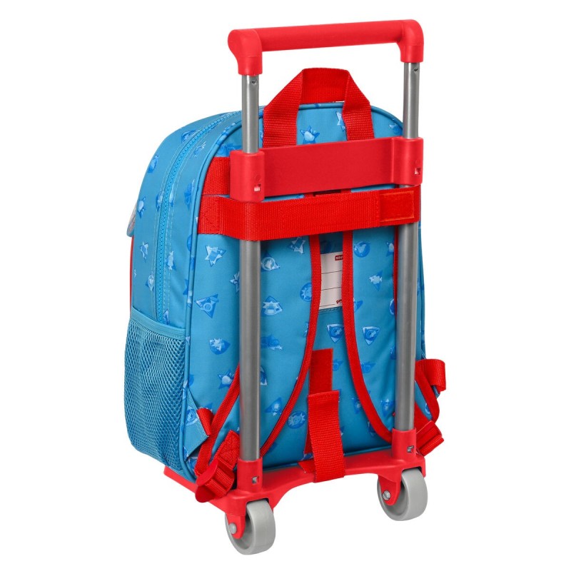 Cartable à roulettes SuperThings Rescue force 27 x 33 x 10 cm Bleu