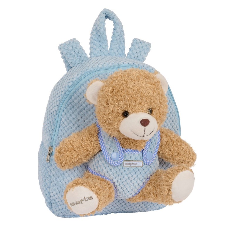 Sac à dos enfant Safta Ours en peluche Bleu 23 x 27 x 7