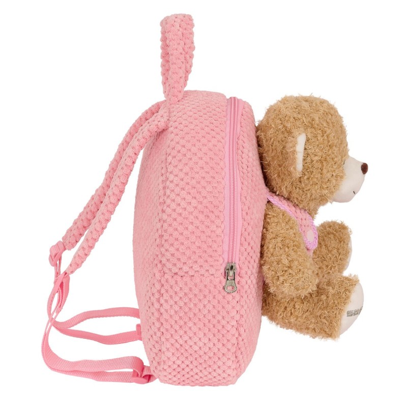 Sac à dos enfant Safta Ours en peluche Rose 23 x 27 x 7,5 cm