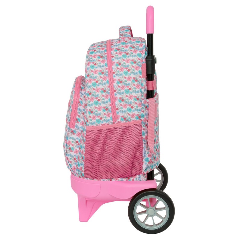 Cartable à roulettes Moos Flores Multicouleur 33 x 45 x 22 cm