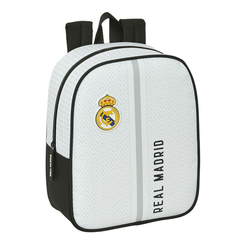 Sac à dos enfant Real Madrid C.F. 24/25 Blanc Gris 22 x 27 x 10 cm