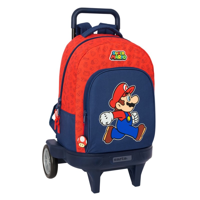 Cartable Super Mario Trick Rouge Bleu foncé 33 x 45 x 22 cm