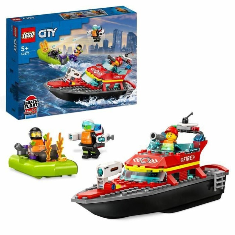 Set de construction Lego City 60373 The firefighters' rescue boat Multicouleur 144 Pièces