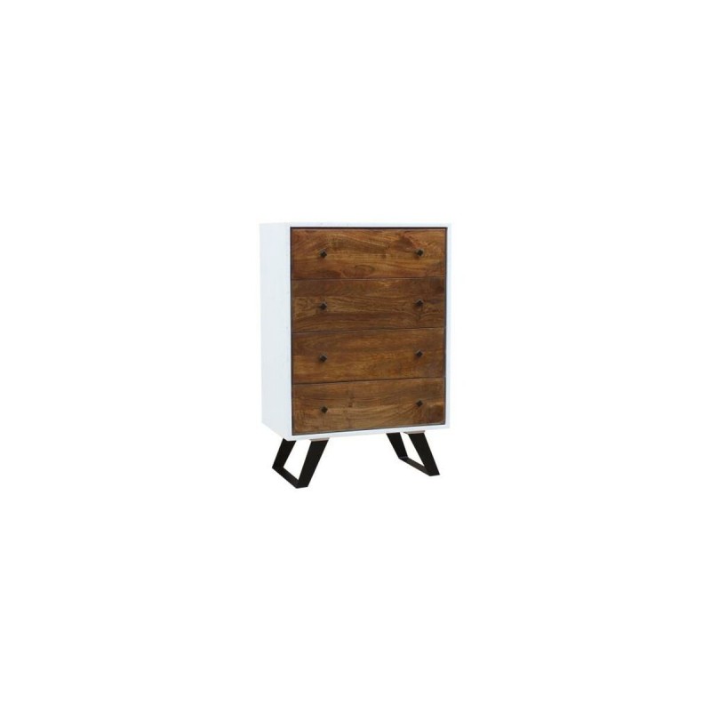 Caisson à Tiroirs DKD Home Decor Blanc 70 x 40 x 105 cm Métal Bois de manguier