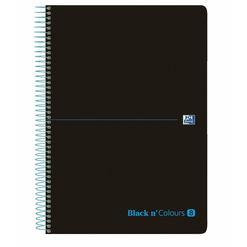 Cahier Oxford European Book Black & Colours Noir Turquoise A4 160 Volets 5 Pièces