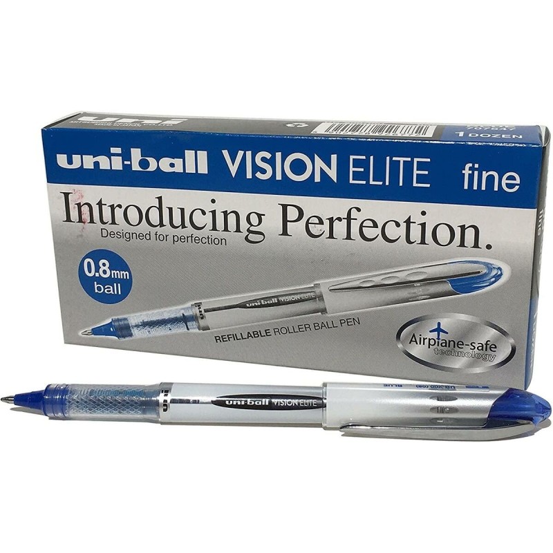 stylo à encre liquide Uni-Ball Vision Elite UB-200 Bleu foncé 0